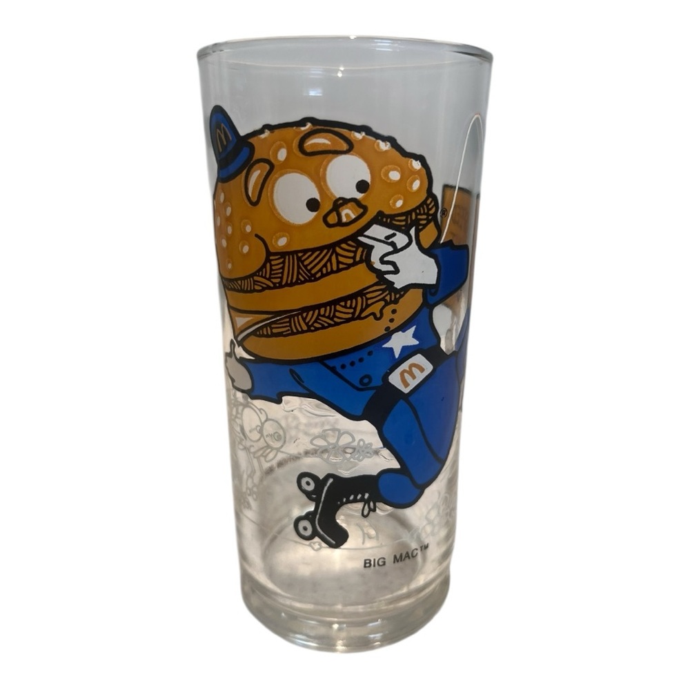 1977 McDonald's BIG MAC Iconic Design Action Series Collectible 6” Glass